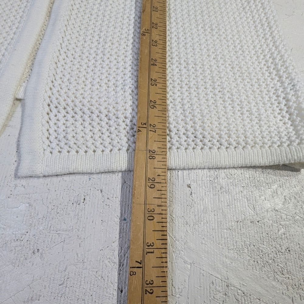 Marine Layer Cotton Cardigan XS/S White Open Knit Longline - Picture 3 of 10